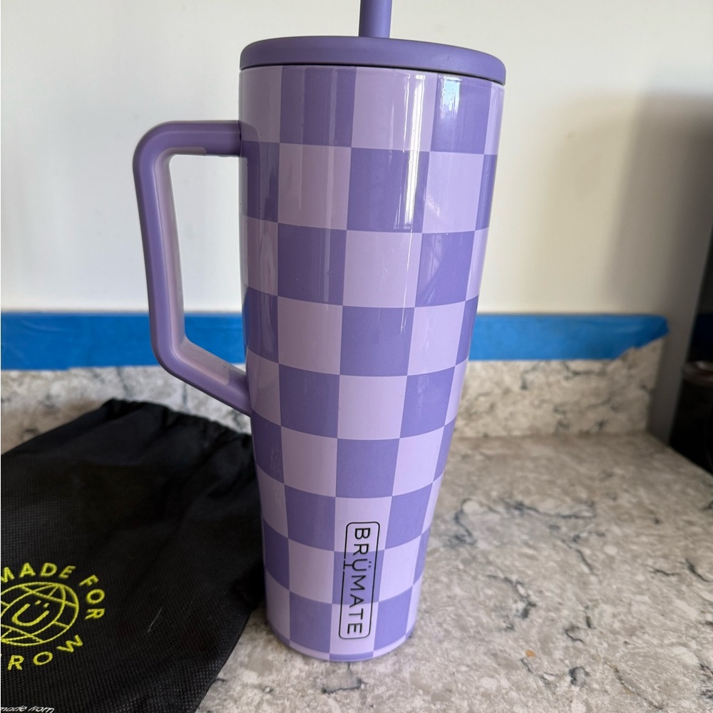 BrüMate Purple Checkered Era 40 oz Tumbler 💜